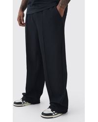 BoohooMAN - Plus lockere Hose mit elastischem Bund - Lyst