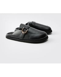 BoohooMAN - Pu Buckle Detail Mule - Lyst