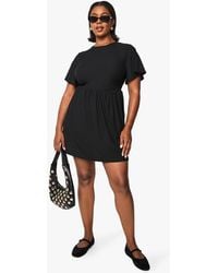 Boohoo - Plus Basic Rib Smock Dress - Lyst