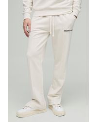 BoohooMAN - Relaxed Edizione Heavyweight Pintuck Split Hem Sweatpants - Lyst