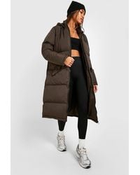 Boohoo - Longline Puffer Jacket - Lyst