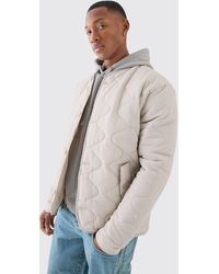 Boohoo - Onion Quilted Liner Jacket - Lyst