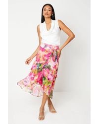 Coast - Printed Chiffon Wrap Skirt - Lyst