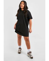 Boohoo - Plus Cotton Short Sleeve T-shirt Dress - Lyst