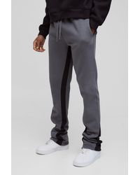 BoohooMAN - Tall Regular Fit Stacked Gusset Joggers - Lyst