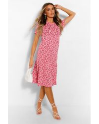 whistles ditsy floral pleated tiered dress