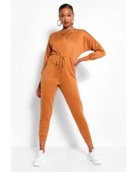 boohoo pinstripe jumpsuit