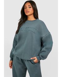 Boohoo - Dsgn Studio Self Fabric Applique Oversized Sweatshirt - Lyst