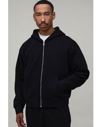 Boohoo - Basic Oversized Boxy Zip Through Hoodie - Lyst