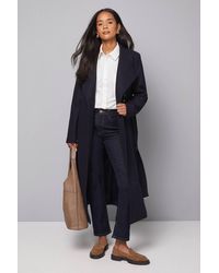 Wallis - Belted Maxi Coat - Lyst