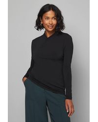Wallis - Wrap Neck Jersey Top - Lyst