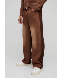 BoohooMAN - Lockere Cord-Jeans mit Acid-Waschung - Lyst