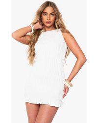 Boohoo - Shired Racer Neck Mini Dress - Lyst