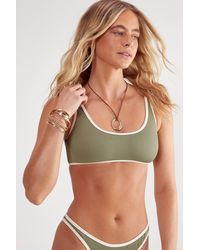 Nasty Gal - Ribbed Contrast Binding Crop Bikini Set - Lyst
