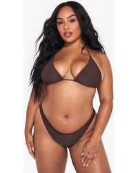 Boohoo - Plus Swimwear Essentials Triangle Bikini Top - Lyst