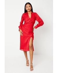 Coast - Satin Wrap Front Shirt Dress - Lyst