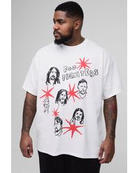 BoohooMAN - Plus T-Shirt mit lizenziertem Foo Fighters Print - Lyst