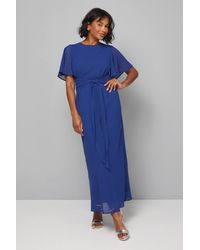 Wallis - Bias Cut Belted Maxi Dress - Lyst