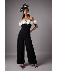 Coast - 3D Flower Bardot Jumpsuit - Lyst