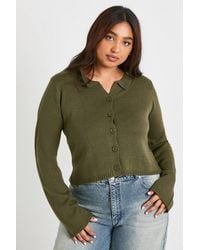Boohoo - Plus Collared Button Down Top - Lyst