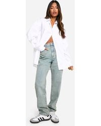 Boohoo - Basics 30 Inch Leg High Waisted Straight Leg Jeans - Lyst