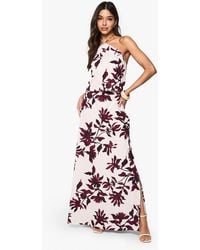 Boohoo - Floral Basic Bias Cut Woven Maxi Skirt - Lyst
