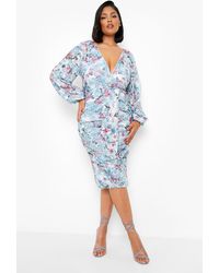 Boohoo Occasion Sequin Puff Sleeve Midi 