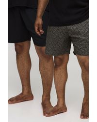 BoohooMAN - Plus Camo Print 2 Pack Short Set - Lyst
