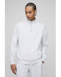 BoohooMAN - 260Gsm Loopback Basic Regular Funnel Neck Sweatshirt - Lyst
