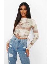 women's side ruched tops