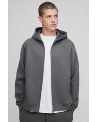 Boohoo - Basic Regular Zip Through Hoodie - Lyst