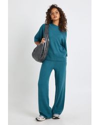 Boohoo - Short Sleeve Top And Trouser Knitted Co Ord - Lyst