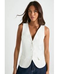 Boohoo - Button Front Tailored Waistcoat - Lyst