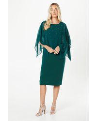 Wallis - Petite Occasion Hotfix Overlay Formal Midi Dress - Lyst