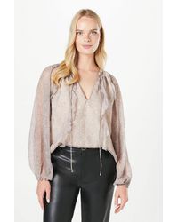 Oasis - Chiffon Ruffle Blouse - Lyst