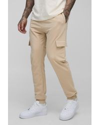 BoohooMAN - Tall 260Gsm Loopback Skinny Fit Basic Cargo Sweatpants - Lyst
