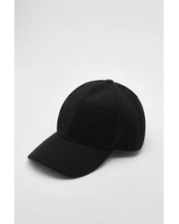 Boohoo - Black Plain Baseball Cap - Lyst