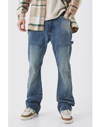 Boohoo - Tall Slim Rigid Flare Carpenter Jeans - Lyst