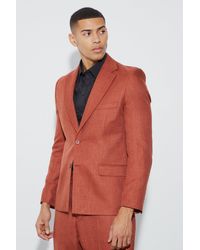 Boohoo - Relaxed Fit Marl Texture Blazer - Lyst