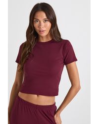 Boohoo - Ultra Soft Short Sleeve Fitted Top - Lyst