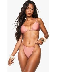 Boohoo - Beaded Detail Triangle Bikini Set - Lyst