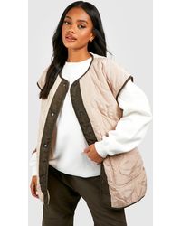 Boohoo - Onion Quilted Belt Detail Gilet - Lyst