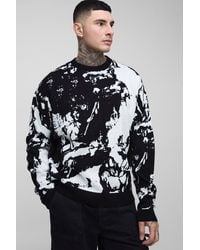 BoohooMAN - Tall Renaissance Boxy Oversized Knitted Jumper - Lyst