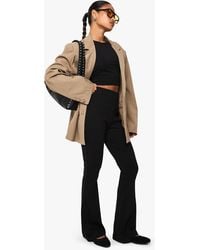 Boohoo - Basics Rib Flared Legging - Lyst