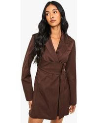 Boohoo - Tailored Wrap Detail Blazer Dress - Lyst