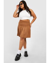 Boohoo - Plus Pleated Skater Skirt - Lyst