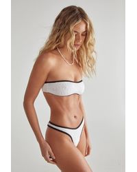 Nasty Gal - Floral Textured Contrast Binding Bikini Set - Lyst