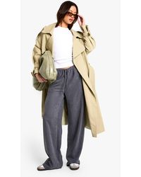 Boohoo - Tall Peached Soft Thin Drawcord Straight Leg Trouser - Lyst