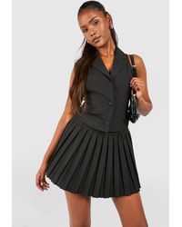 Boohoo - Pleated Micro Mini Skirt - Lyst
