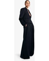 Boohoo - Pleated Woven Wide Leg Trouser - Lyst